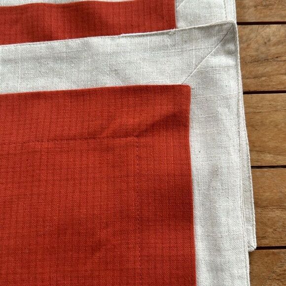 Bed Threads Linen/Cotton Blend (4) Platemats 14”x19” - Picture 2 of 5